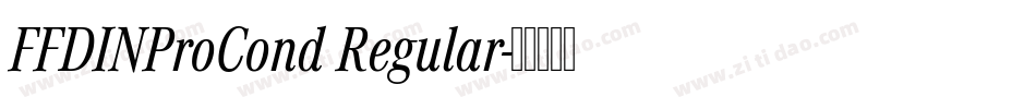 FFDINProCond Regular字体转换